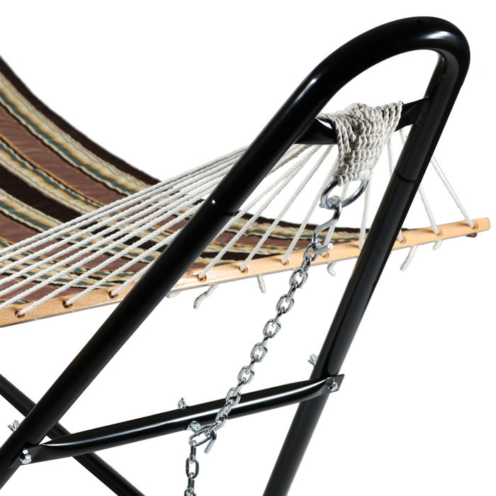 Arlmont & Co. Harrington Double Spreader Bar Hammock with Stand
